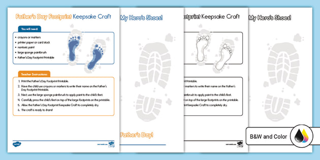 Father's Day Footprint Printable Twinkl USA