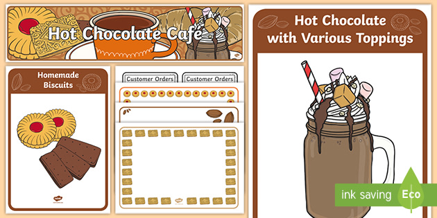 Hot Cocoa Stand Dramatic Play Labels (Teacher-Made) - Twinkl