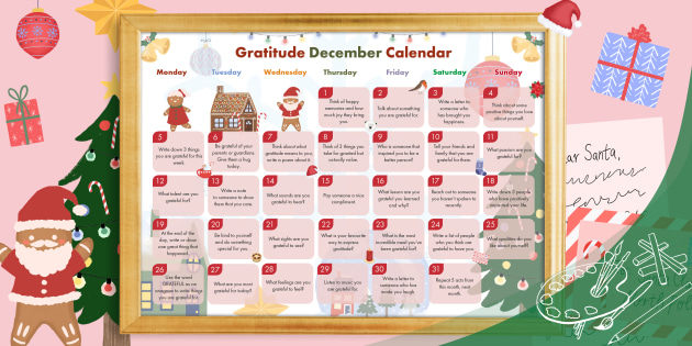 december christmas calendar