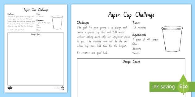 STEAM Paper Cup Challenge