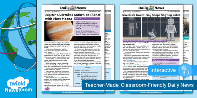 Weekly Comprehension Pack - 17th February 2023 - Twinkl NewsRoom