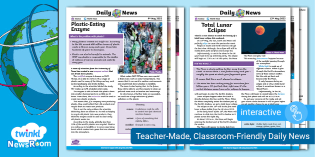 Weekly Comprehension Pack - 13th May 2022 - Twinkl NewsRoom