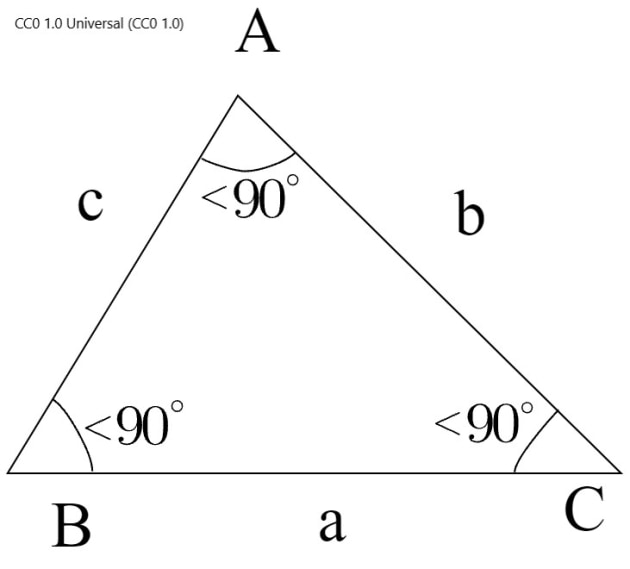 acute triangle in the real world