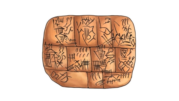 ancient mesopotamia writing materials clipart