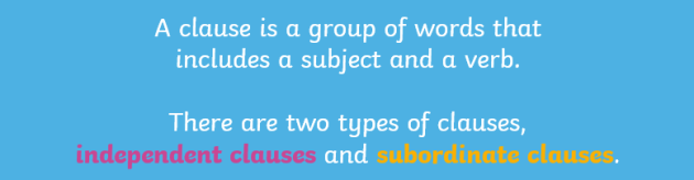 What Is A Subordinate Clause Kid Definition