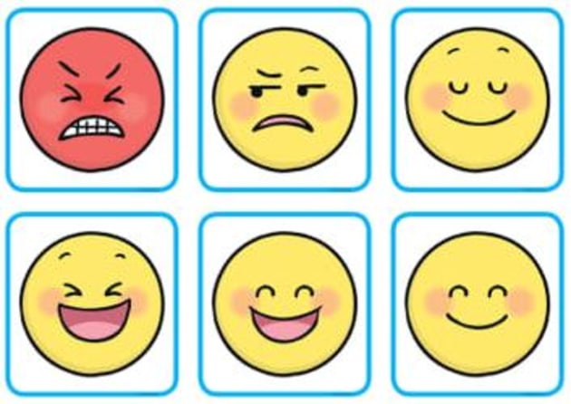 School - Back to School - School Emoji Faces - Half Sheet Misc. (Must