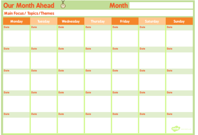 Month Planner Template from images.twinkl.co.uk