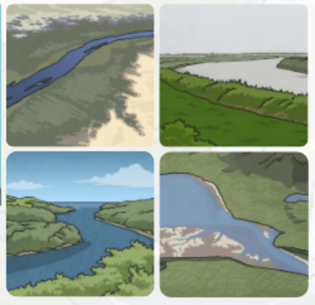 Trends in the minimum annual river flow on the (a) upstream and (b)