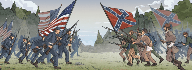 civil war timeline clipart