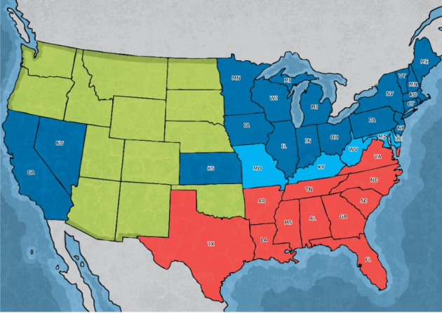civil war map border states