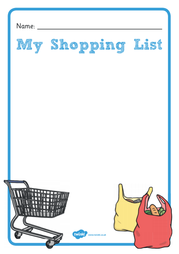 What is a Shopping List?  Twinkl Teaching Wiki - Twinkl