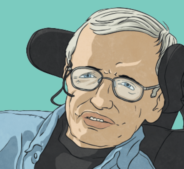 Portrait of Stephen Hawking on Behance