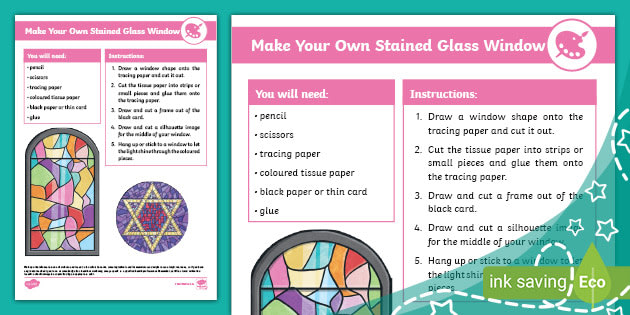 T Ad 436 Make Your Own Stained Glass Window Craft Instructions Ver 4 