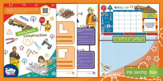 Construction Themes and Topics - - GIANT Activity Mat