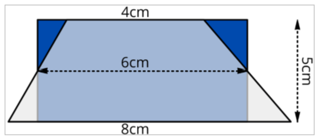 Area of a trapezium example