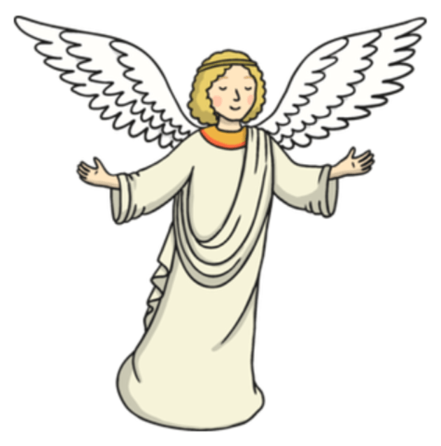 angel gabriel clip art black and white