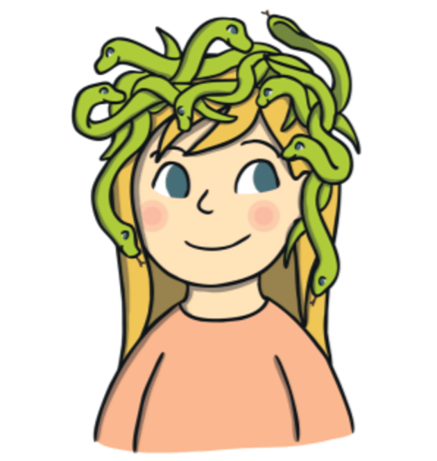 medusa drawing for kids