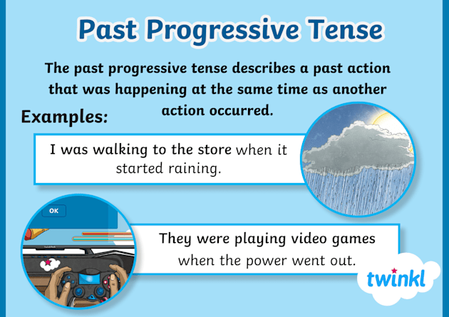 What is the Past Progressive Tense | Definition & Examples | Twinkl