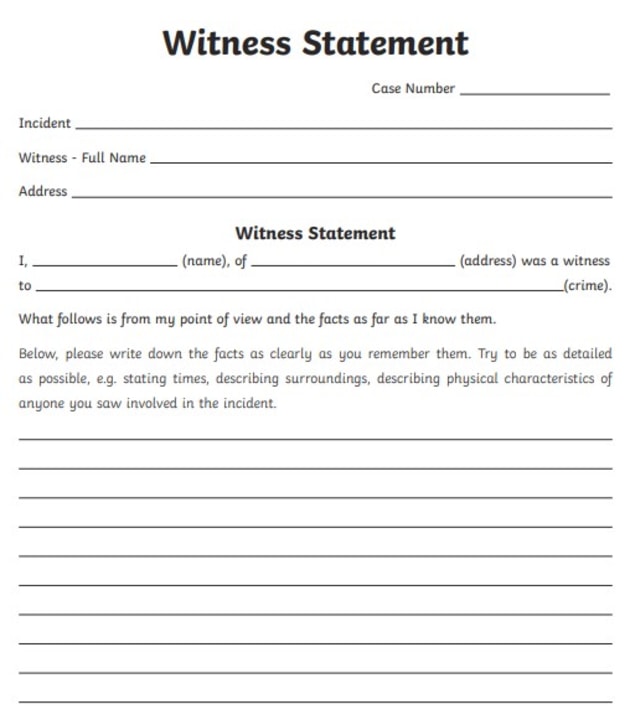 character witness statement template