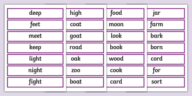 Phase 3 example word flashcards (teacher made) - Twinkl