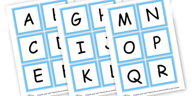 Alphabet Uppercase Cards (Teacher-Made) - Twinkl