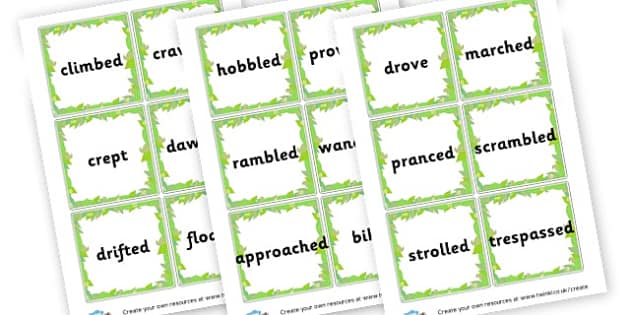 alternative-words-for-went-word-cards-teacher-made