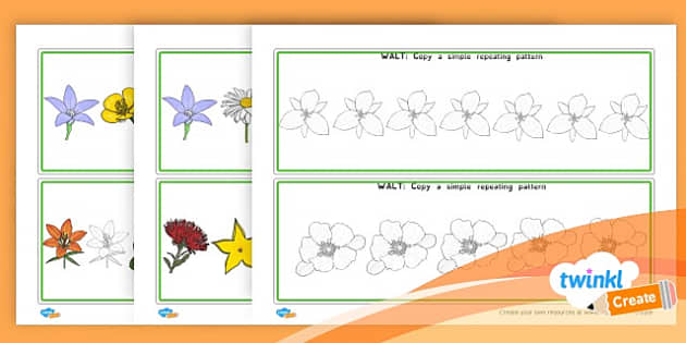 Copy a simple repeating pattern Playdough - Twinkl