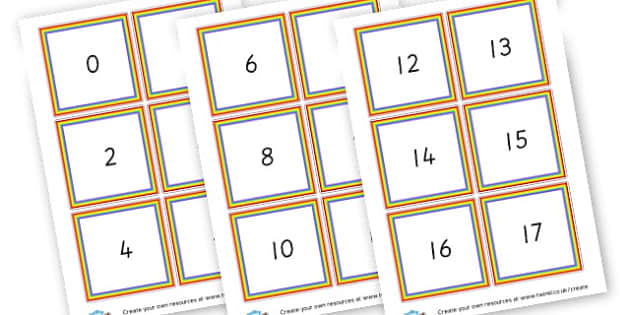 1-20 Number Cards - Number Display Primary Resources, maths