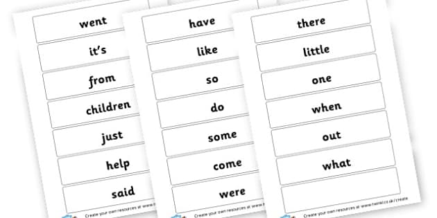 High Frequency Word Cards (teacher made) - Twinkl