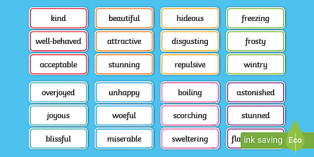 Alternative Adjective Examples