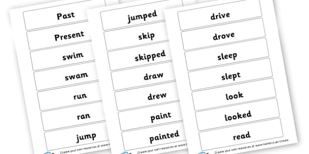 Past Form of Verbs List - Twinkl Primary Resources - Twinkl