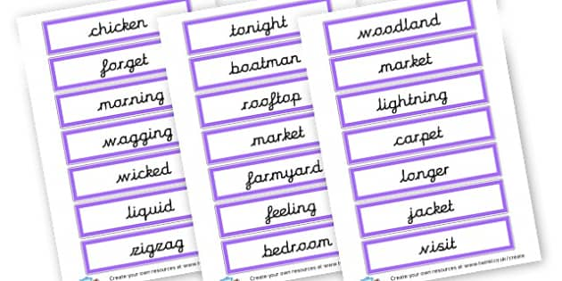 Polysyllabic Phase 3&4 Word Cards (teacher Made) - Twinkl