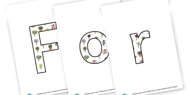 Forest School Banner Display Lettering Teacher Made