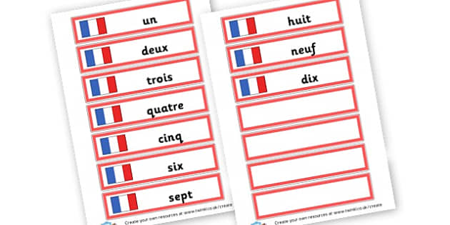 French numbers resource created using Twinkl Create - Twinkl