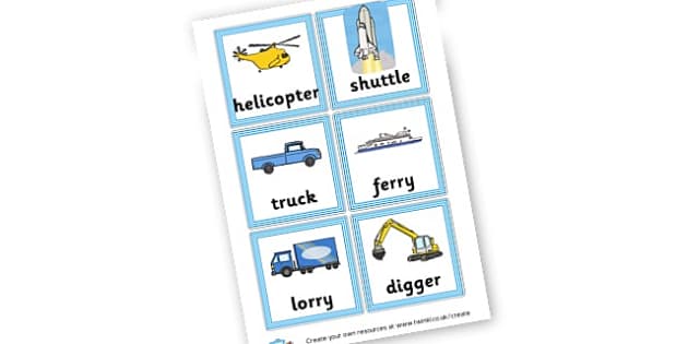 Vehicles Cards (Teacher-Made) - Twinkl