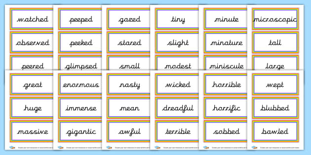 Alternative Adjectives