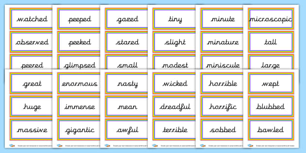 Alternative Adjectives teacher Made Twinkl