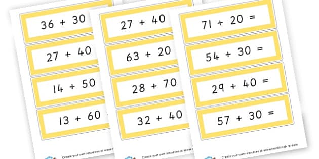 Adding Multiples Of 10 To 2 Digit Numbers Addition Primary Adding multiples of 10 to 2 digit numbers addition primary