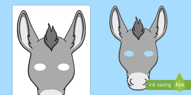 Donkey Role Play Mask (teacher made) - Twinkl