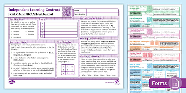 * NEW * Level 2 June 2022 School Journal: Follow-Up Activity Pack