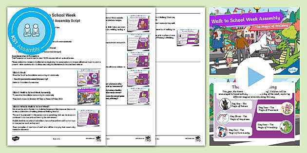 Let’s All Walk to School Week Assembly Pack | Twinkl