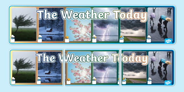 The Weather Today Photo Display Banner (teacher made)