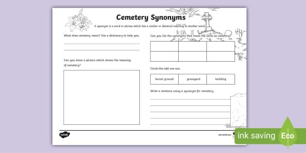 cemetery-synonyms-worksheet-teacher-made-twinkl