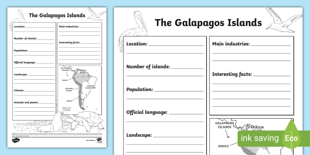 Galapagos Islands Fact File,Galapagos Islands - Twinkl