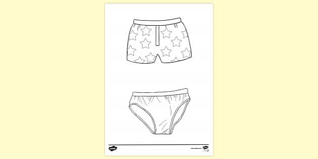 Shorts Drawing Coloring book Pants Trunks badehose angle white child  png  PNGWing