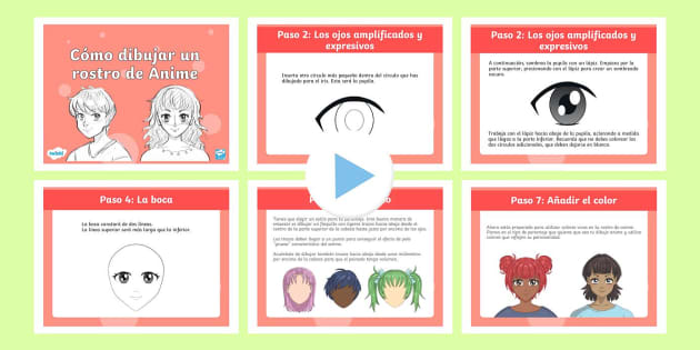 PowerPoint: Como dibujar un rostro en Anime (teacher made)