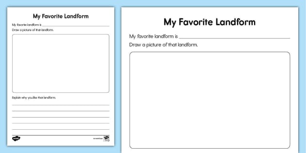 Landform Labeling Worksheet (Teacher-Made) - Twinkl