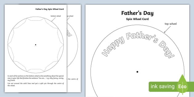 Father's Day Spin Wheel Card