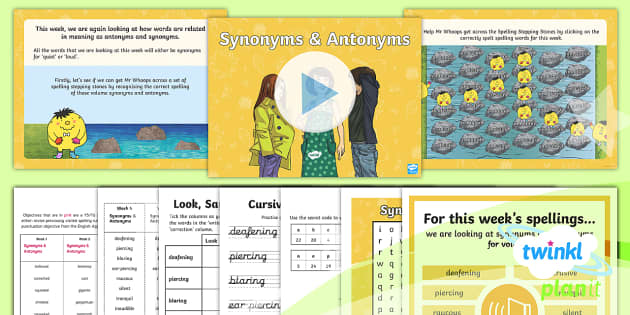 PlanIt Y6 SPaG Lesson Pack: Synonyms and Antonyms - English