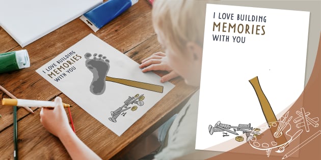 I Love Building Memories With You Father s Day Craft Poster
